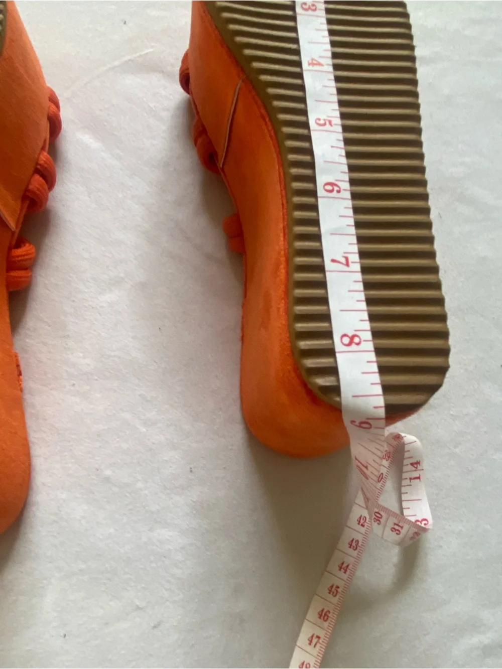 Orange Platform Knot-Detail Women's Sandals